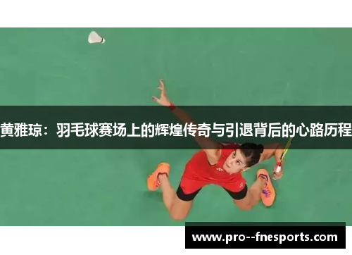 黄雅琼:羽毛球赛场上的辉煌传奇与引退背后的心路历程 黄雅琼:羽毛球赛场上的辉煌传奇与引退背后的心路历程